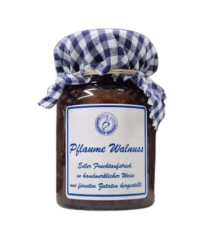 Fruchtaufstrich Pflaume mit Walnuss 150g Glas