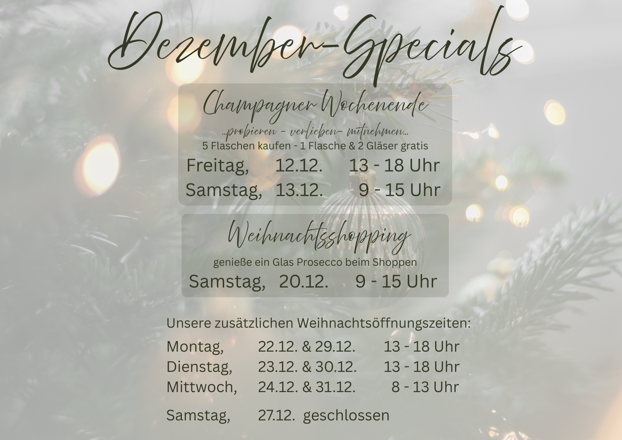 Dezember Specials