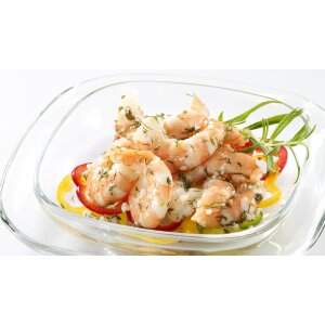 Gambas in Knoblauchöl